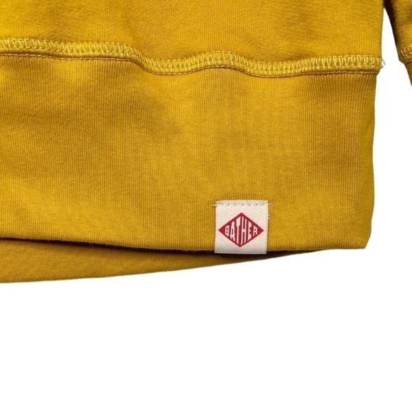 Bather Tuscan Crewneck Sweatshirt Mustard Yellow Organic Cotton NWT - Picture 6 of 12